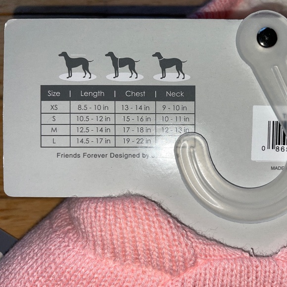 Brand New Friends Forever Hooded Dog Sweater - Picture 5 of 5